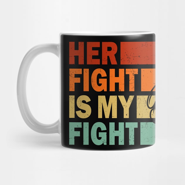 Vinatage Her Fight Is My Fight Breast Cancer Boxing Gloves Women by KhanhVan